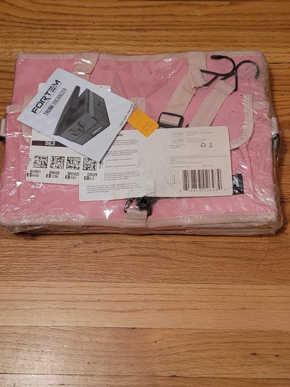 FORTEM Collapsible Pink Trunk Organizer- NEW!!!!